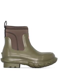Stella McCartney X Hunter olive green chunky rubber rain boots