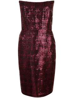 Michelle Mason strapless sequined dress