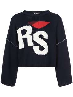 Raf Simons intarsia-knit cropped jumper