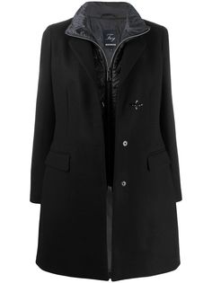 Fay layered single-breasted coat