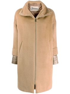Herno textured zip-up hooded jacket