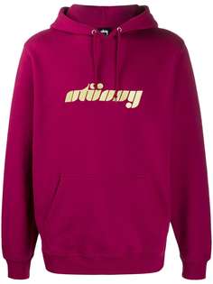 Stussy logo embroidered hoodie