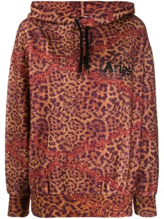 Aries leopard print hoodie