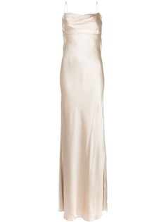 Michelle Mason cowl-neck bias gown