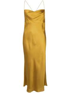 Michelle Mason cowl-neck bios midi dress