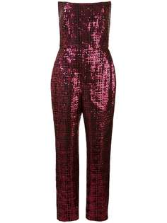 Michelle Mason sequined strapless jumpsuit