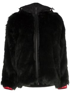 Moncler Grenoble faux fur hooded jacket