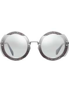 Miu Miu Eyewear солнцезащитные очки Reveal с блестками