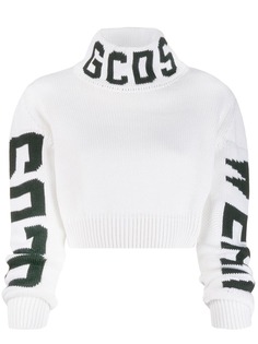Gcds свитер с высоким воротником и логотипом