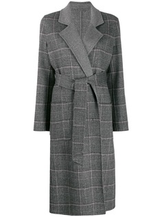 Liska plaid belted coat