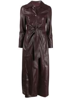 Nanushka Tarot vegan leather shirt dress
