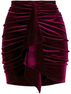 Alexandre Vauthier velvet ruched mini skirt