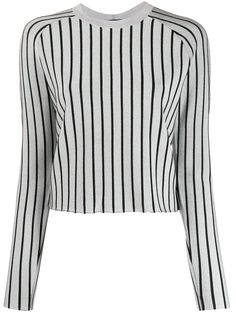 Proenza Schouler metallic striped knitted top