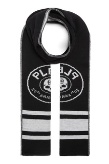 Черно-белый шарф с логотипом Philipp Plein Kids