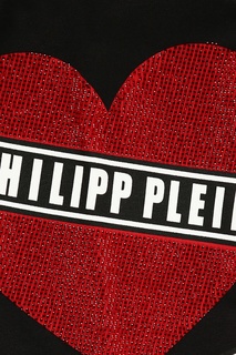 Трикотажные брюки черного цвета Philipp Plein Kids