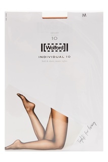 Матовые бежевые колготки 10 ден Wolford