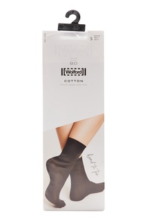 Хлопковые носки белого цвета Wolford