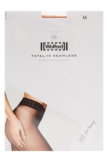 Бежевые бесшовные колготки Wolford