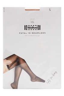 Бесшовные бежевые чулки Wolford