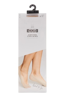 Бежевые хлопковые подследники Wolford