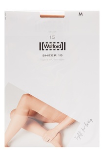Капроновые колготки бежевого цвета Wolford