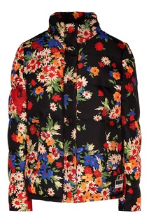 Стеганая куртка с цветочным принтом Miu Miu