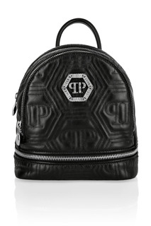 Черный рюкзак с фактурной отделкой Philipp Plein