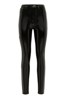Черные лакированные брюки Philipp Plein