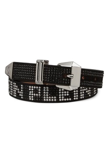 Черный ремень с отделкой Philipp Plein