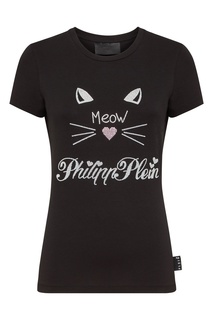 Черная футболка с отделкой Philipp Plein