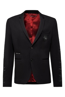 Черный пиджак с вышивкой Philipp Plein