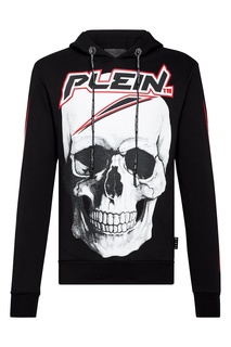 Черное худи с капюшоном Philipp Plein