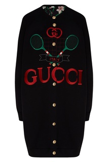 Длинный кардиган с вышивкой Gucci