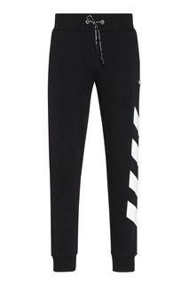Черные спортивные брюки с белым узором Philipp Plein