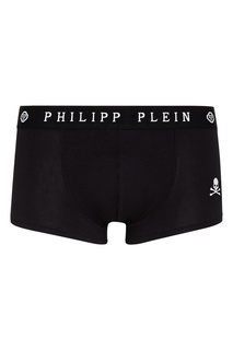 Черные боксеры с надписью на поясе Philipp Plein