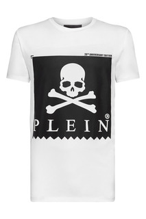 Белая футболка с фирменным логотипом Philipp Plein