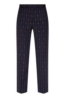 Черные брюки с узором Gucci
