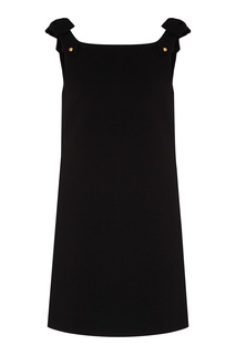 Короткое черное платье-сарафан Miu Miu