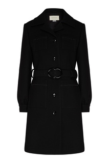Шерстяное пальто с воротником Gucci