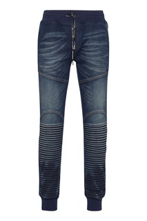 Синие джинсы в спортивном стиле Philipp Plein