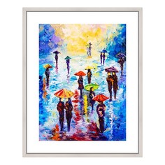 Картина (40х50 см) Люди с зонтиками BE-103-245 Ekoramka