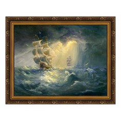 Картина (50х40 см) Корабли во время шторма BE-103-413 Ekoramka