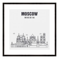 Картина (40х40 см) Moscow BE-103-442 Ekoramka