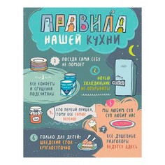 Картина (40х50 см) Правила кухни HE-102-237 Ekoramka