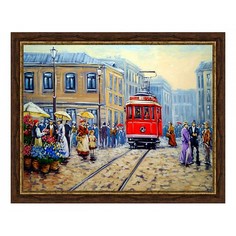 Картина (50х40 см) Красный трамвай BE-103-350 Ekoramka