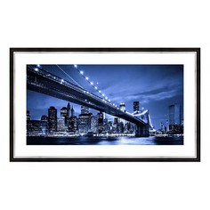 Картина (50х30 см) Бруклинский мост ночью BE-103-285 Ekoramka