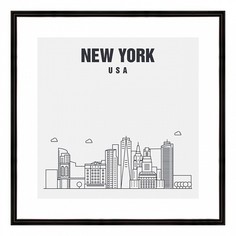Картина (40х40 см) New York BE-103-447 Ekoramka