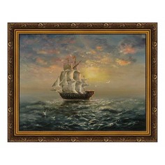 Картина (50х40 см) Корабль во время штиля BE-103-414 Ekoramka