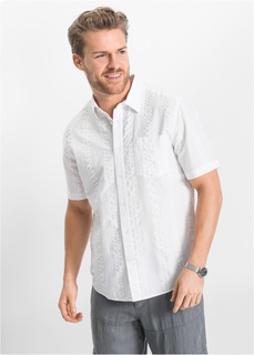 Рубашка из ткани сирсакер, стандартного прямого покроя regular fit Bonprix