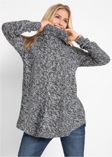 Пуловер-пончо с длинным рукавом Bonprix